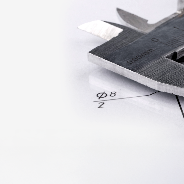 Caliper over technical drawing