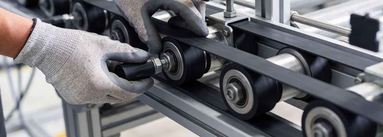 Precision rollers in manufacturing equipment